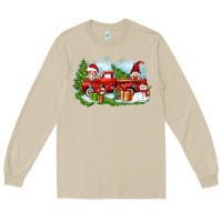 Mushroom Christmas gnomes truck Long Sleeve Tee - Zillion Design Studio