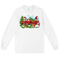 White Christmas gnomes truck Long Sleeve Tee - Zillion Design Studio