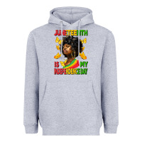 Heather Grey juneteenth is my independence day Heavyweight Hoodie - HRA Design Shop
