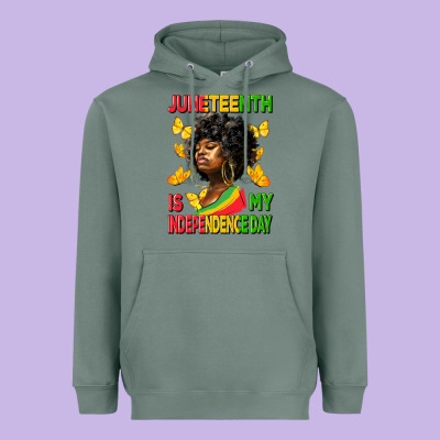 Juneteenth Is My Independence Day Heavyweight Hoodie Designed By Hra Design Shop