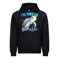 Black im turtley adorable turtle Urban Hoodie - MaliasSmallBusiness
