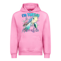 Fuchsia Pink im turtley adorable turtle Urban Hoodie - MaliasSmallBusiness