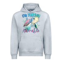 Heather Grey im turtley adorable turtle Urban Hoodie - MaliasSmallBusiness