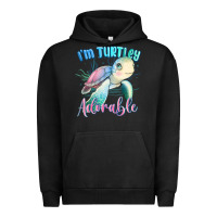 Pigment Black im turtley adorable turtle Urban Hoodie - MaliasSmallBusiness