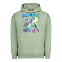 Pigment Oil Green im turtley adorable turtle Urban Hoodie - MaliasSmallBusiness
