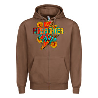 Chestnut firefighter wife with lightning bolt Zipper Hoodie - Zillion Design Studio