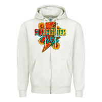 Firefighter Wife With Lightning Bolt Zipper Hoodie | Teevron