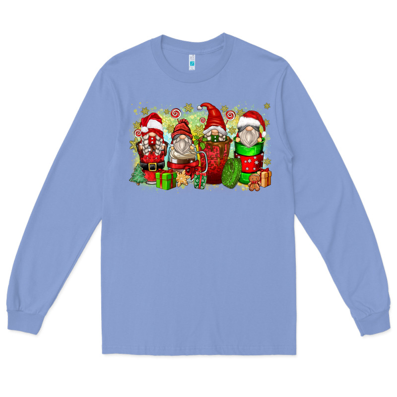 Christmas Gnome Coffee Cups Long Sleeve Tee by Zillion Design Studio | Teevron