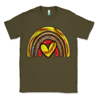 Army Green softball rainbow Classic Tee - Zillion Design Studio