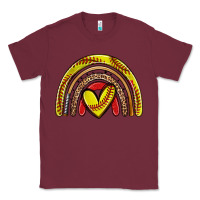 Burgundy softball rainbow Classic Tee - Zillion Design Studio