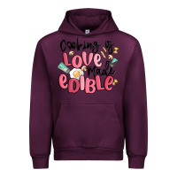 Mauve Wine cooking is love made edible Urban Hoodie - MaliasSmallBusiness
