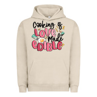 Pigment French Oak cooking is love made edible Urban Hoodie - MaliasSmallBusiness