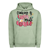 Pigment Oil Green cooking is love made edible Urban Hoodie - MaliasSmallBusiness