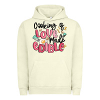 Pigment Pistachio cooking is love made edible Urban Hoodie - MaliasSmallBusiness
