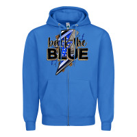 True Royal back the blue with lightning bolt Zipper Hoodie - Zillion Design Studio
