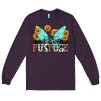Plum created with a purpose Long Sleeve Tee - texasbilliewilder