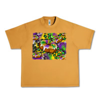 Peanut Butter mardi gras cake glitterleopard and cowhide background Urban Heavy Tee - Artiststas