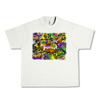 Pistachio mardi gras cake glitterleopard and cowhide background Urban Heavy Tee - Artiststas