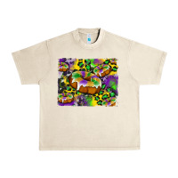 Sandshell mardi gras cake glitterleopard and cowhide background Urban Heavy Tee - Artiststas