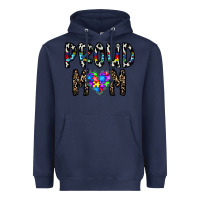 Navy proud mom Heavyweight Hoodie - CowhideDigitalArt