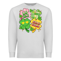 Dove Grey lucky stay gold Premium Sweatshirt - Artiststas