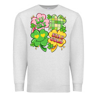 Oatmeal Heather lucky stay gold Premium Sweatshirt - Artiststas