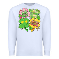 White lucky stay gold Premium Sweatshirt - Artiststas