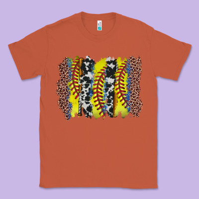 Softball Brushstroke Classic Tee Designed By Zillion Design Studio