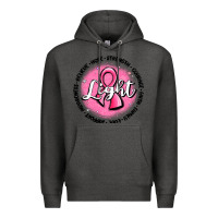 Charcoal Heather fight breast cancer Premium Hoodie - MaliasSmallBusiness
