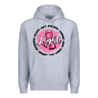 Heather Grey fight breast cancer Premium Hoodie - MaliasSmallBusiness