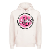 Pale Pink fight breast cancer Premium Hoodie - MaliasSmallBusiness