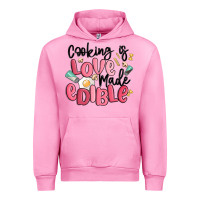 Fuchsia Pink cooking is love made edible Urban Hoodie - MaliasSmallBusiness