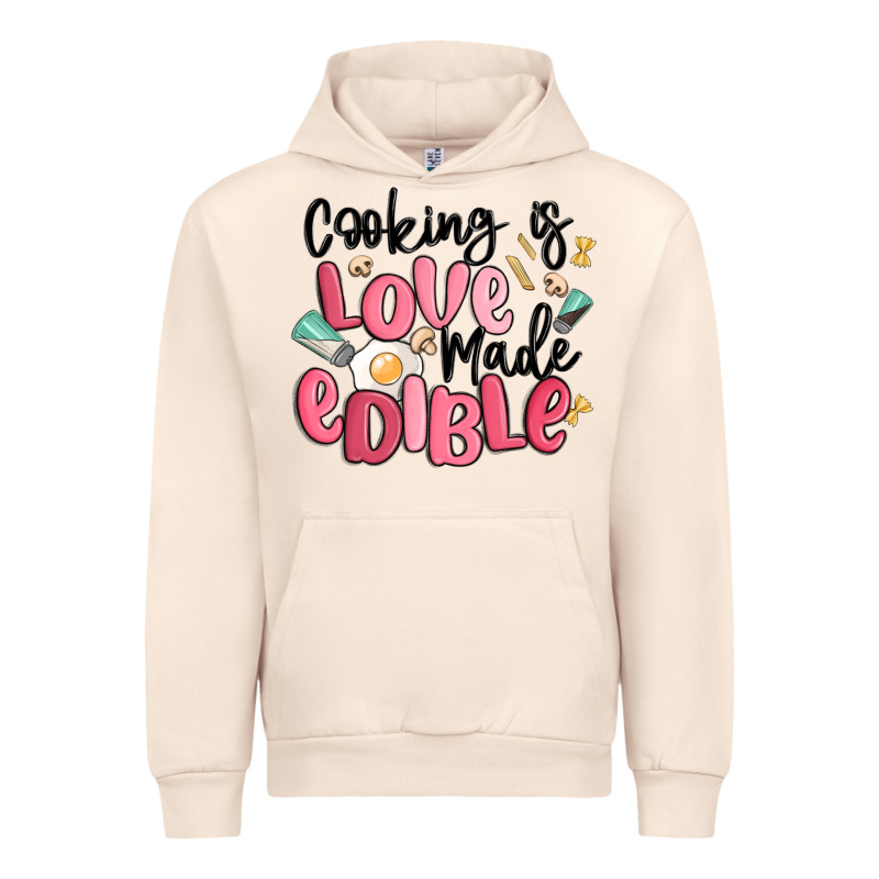 Cooking Is Love Made Edible Urban Hoodie by MaliasSmallBusiness | Teevron