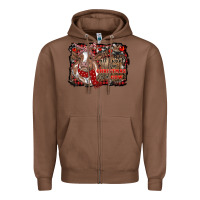 Chestnut all i want for christmas is a cow cowhide Zipper Hoodie - RanaPortraitStore