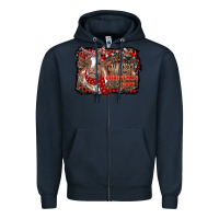 Navy all i want for christmas is a cow cowhide Zipper Hoodie - RanaPortraitStore