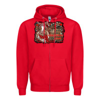 Red all i want for christmas is a cow cowhide Zipper Hoodie - RanaPortraitStore