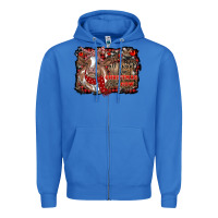 True Royal all i want for christmas is a cow cowhide Zipper Hoodie - RanaPortraitStore