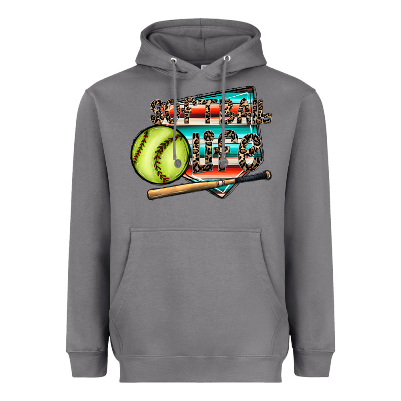 Softball Life Heavyweight Hoodie by CowhideDigitalArt | Teevron