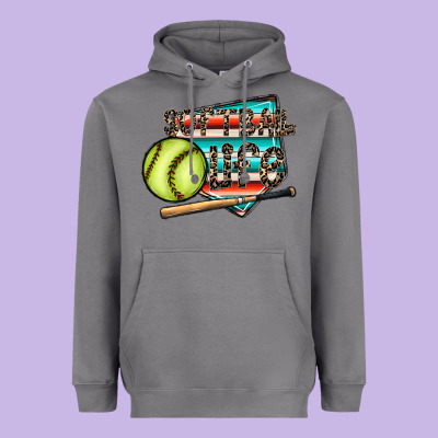 Softball Life Heavyweight Hoodie Designed By Cowhidedigitalart