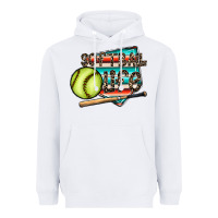 White softball life Heavyweight Hoodie - CowhideDigitalArt