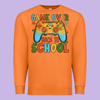 Game Over Back To School Premium Sweatshirt Designed By Jahusdesignshop