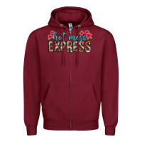 Burgundy hot mess express Zipper Hoodie - texasbilliewilder