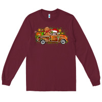 Burgundy christmas gingerbread truck Long Sleeve Tee - Zillion Design Studio