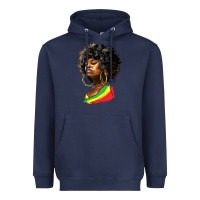Navy juneteenth black women Heavyweight Hoodie - HRA Design Shop