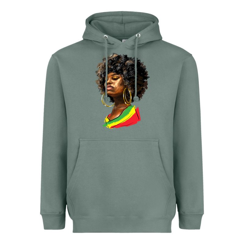 Juneteenth Black Women Heavyweight Hoodie by HRA Design Shop | Teevron