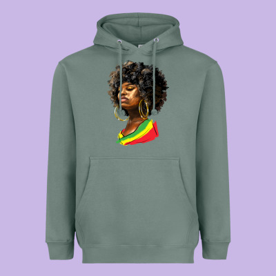 Juneteenth Black Women Heavyweight Hoodie Designed By Hra Design Shop