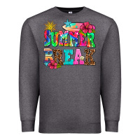 Charcoal Heather summer break Premium Sweatshirt - AdoDesignShop