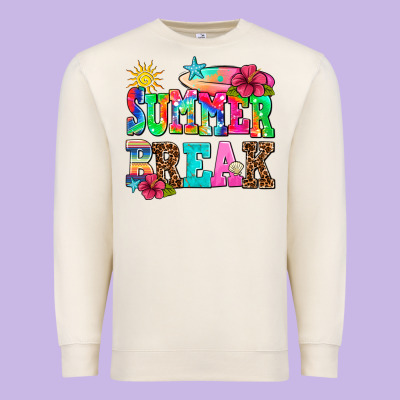 Summer Break Premium Sweatshirt Designed By Adodesignshop