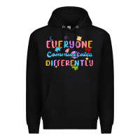 Black everyone communicates differently Premium Hoodie - MaliasSmallBusiness