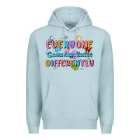 Blue Mist everyone communicates differently Premium Hoodie - MaliasSmallBusiness